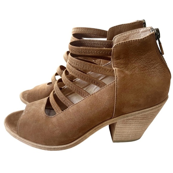 Eileen Fisher Nubuck James Elastic Multi Strappy Block Sandals Size 6.5 - Picture 9 of 9